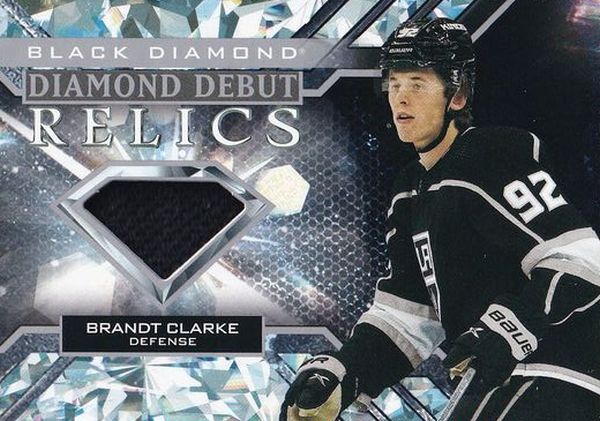 jersey RC karta BRANDT CLARKE 22-23 Black Diamond Debut Relics číslo DD-BC